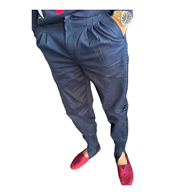 Bombacha Masculina Campeira com Favo e Elastano Toro Paso - Azul Marinho
