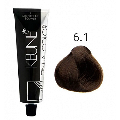 KEUNE COLOR COLORAÇÃO PERMANENTE - COR  6.1- LOURO ESCURO CINZA 60 ML