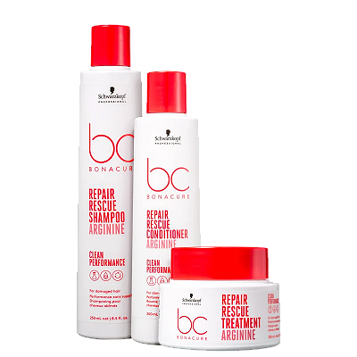 SCHWARZKOPF PROFESSIONAL-KIT BC REPAIR RESCUE ARGININA (3PRODUTOS)