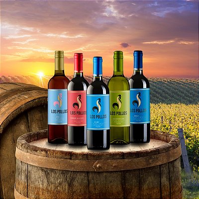 Combo Exclusivo 5 Vinhos Los Pollos