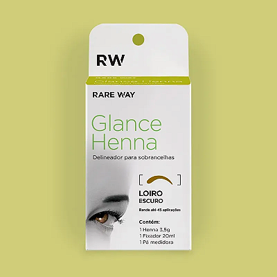 Henna Sobrancelhas Loiro Escuro Glance Rare Way