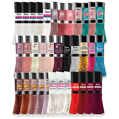 Kit 10 Esmaltes Sortidos Manicure Atacado Nati