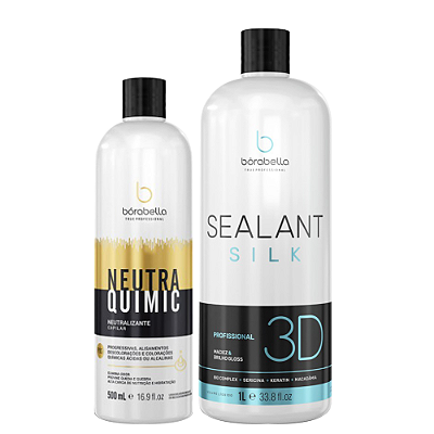 Selagem Silk 3D 1l + NeutraQuimic Elimina Cheiro e Equilibra PH 500ml Borabella