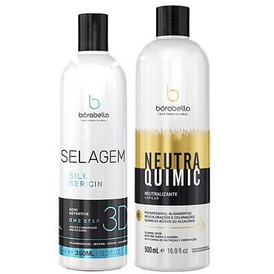 NeutraQuimic Elimina Cheiro e Equilibra PH 500ml + Selagem 3D 350ml Borabella