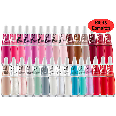 Kit 15 Esmaltes Sortidos Manicures Atacado Impala