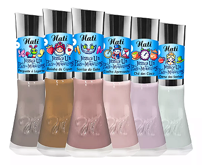 Kit 6 Esmaltes Coleção País das Maravilhas Jessica Ub Nati