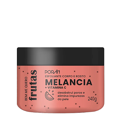 Esfoliante Limpeza Corpo e Rosto Melancia 240g Porán