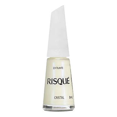 Esmalte Coleção Essencial Cor Branco Cintilante Cristal 8ml Risque