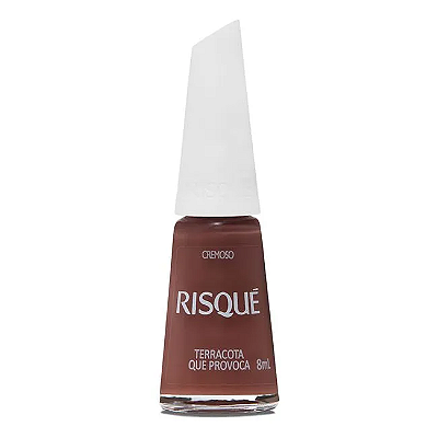 Esmalte Coleção Essencial Cor Marrom Cremoso Terracota Que Provoca 8ml Risque