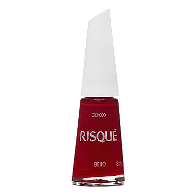 Esmalte Coleção Essencial Cor Vermelho Cremoso Beijo 8ml Risque