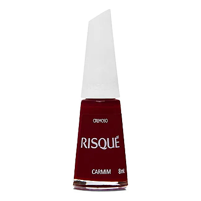 Esmalte Coleção Essencial Cor Vermelho Carmim Cremoso 8ml Risque