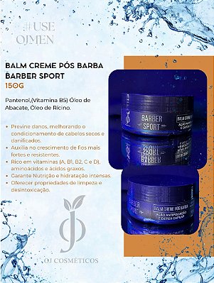 Balm Creme Pós Barba 150g - Barber Sport-OJ Cosméticos