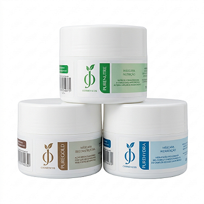 Kit Máscaras - PureGold + PureHydra + PureNutre - OJ Cosméticos