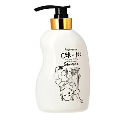 Elizavecca – Shampoo para Músculos Capilares com Revestimento de Colágeno CER-100 500ml/16.9 fl.oz