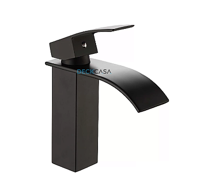 Torneira para banheiro tipo monocomando cascata baixa black