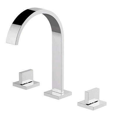 Misturador lavatório de mesa bica alta cromada