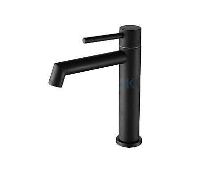 Torneira para banheiro em metal preto fosco