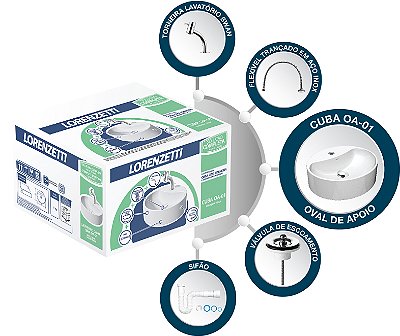 Combo Cuba OA-01 com Torneira - Lorenzetti