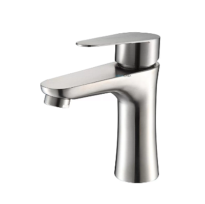 Torneira para lavatório slim escovado