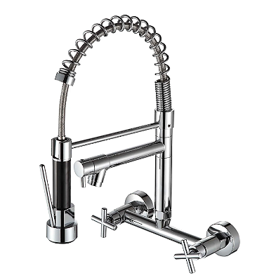 Misturador de parede para cozinha gourmet cromado