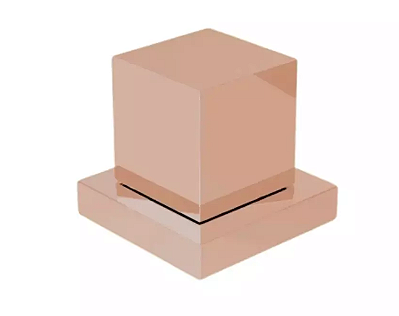 Acabamento para registro de pressão/gaveta 3/4 quadrado rose gold
