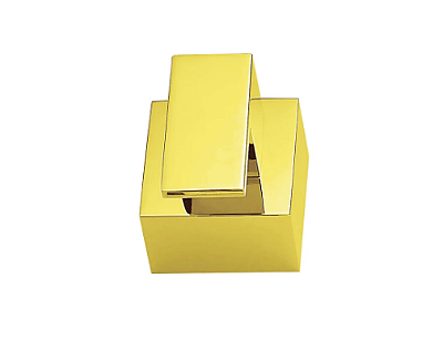 Acabamento para registro de pressão/gaveta 3/4 quadrado com alavanca dourado