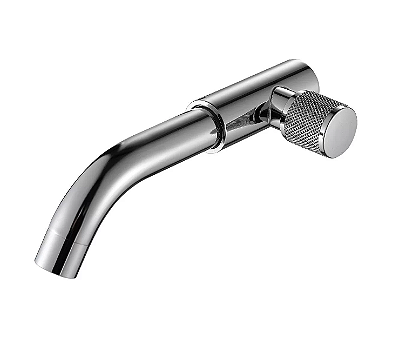 Torneira para banheiro de parede metal cromado