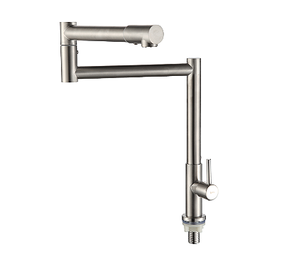 Torneira para cozinha articulável extensiva escovada