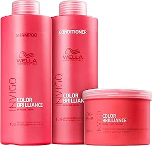 Kit Wella Color Brilliance Shampo 1l +cond 1l +Máscara 500ml