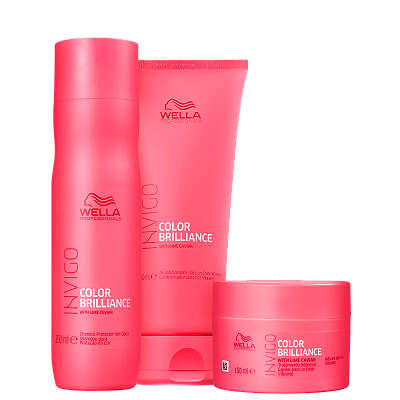 Kit Wella Color brilliance Shampo 250ml+Cond 200ml +máscara 150ml