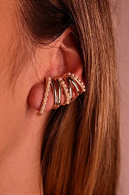 Brinco Ear cuff Pérolas Grazi