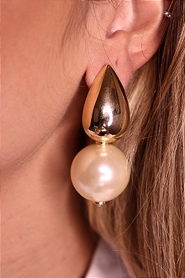 Brinco Gio Pérola Dourado