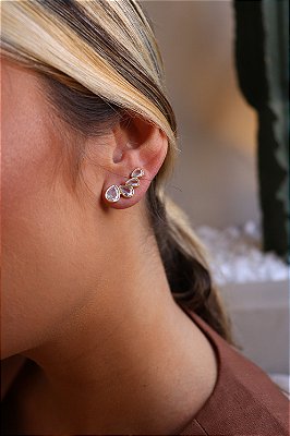 Brinco Ear cuff Zirconia Blair