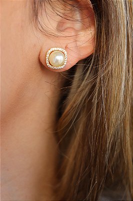 Brinco Zirconia Pérola