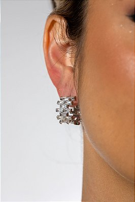 Brinco Design Trançado