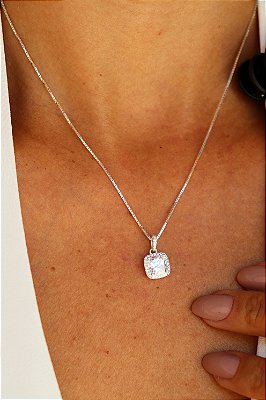 Conjunto Prata com Zircônia