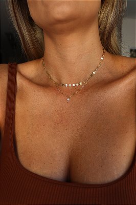 Colar Duplo Medalhas