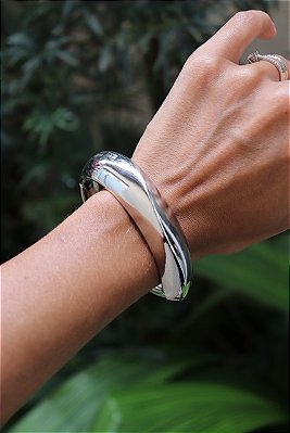Bracelete com banho de ródio branco