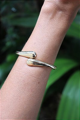 Bracelete Cruzado Banhado a Ouro 18k