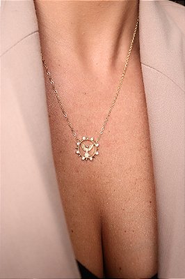 Colar Espírito Santo Banhado a Ouro 18k