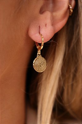 Brinco Pai Nosso Banhado a Ouro 18k