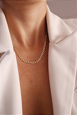 Colar Grumet Banhado a Ouro 18k