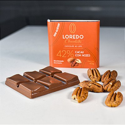 Chocolate ao leite 42% cacau com nozes - 40g