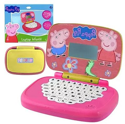 Laptop De Atividades Infantil Peppa Pig Bilingue Candide