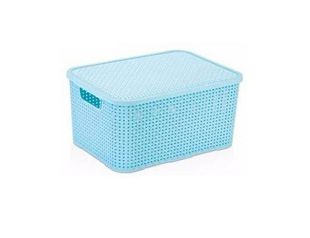 CAIXA ORGANIZADORA RATTAN 3,5 LT AZUL BABY MONTE LÍBANO