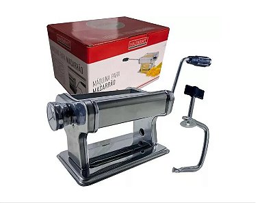 Máquina Fazer Macarrão Manual Massa Caseira Completa Inox