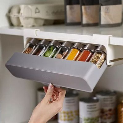 Porta Condimento Auto Adesivo Under Shelf Spice Rack