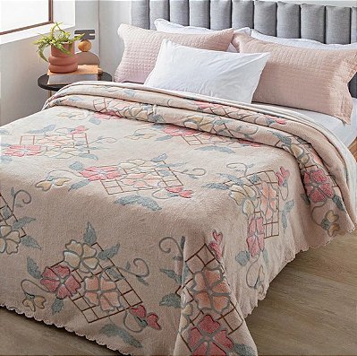 Colcha Aveludada Aconchego Incanto 2,20m x 2,40m Jolitex