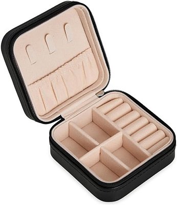 Mini Porta Joias Organizador Portatil Estojo Para Viagem