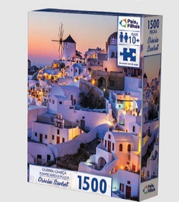 Quebra Cabeça Grécia Sunset 1500 Pçs - Pais & Filhos